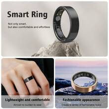 Smart Ring, Lightweight And Comfortable, Supports Multiple Sports Modes, Real-Time Recording Of Sports Data, IP68 Waterproof, Controls Photography, Equipped With A Charging Case, Unisex, Suitable For Android And IOS. - Black - View 7
