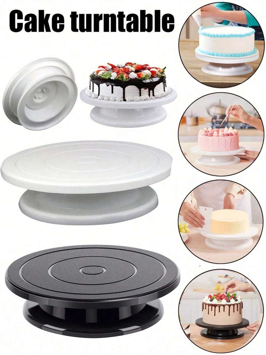 1 件蛋糕旋转架、蛋糕架装饰烘焙用品、可旋转黑漆旋转架，用于糕点、纸杯蛋糕和蛋糕装饰黑色蛋糕装饰旋转架、蛋糕装饰用品 Rowel）蛋糕架、旋转蛋糕旋转架、平滑转动、旋转蛋糕旋转架、蛋糕装饰套件、展示架、烘焙工具配件、饼干用品、纸杯蛋糕（白色、粉色、紫色、蓝色、黑色） - 多色 - 查看 1