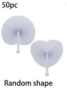 1-50pcs White Paper Fans, Wedding Supplies, Hand Cranked Folding Fans, White Paper Folding Fans, Circular Folding Fans, Origami Fans, Decoration For Bachelor Party Weddings, Bride Gift Giving Events, Bridesmaids Holding Folding Fans, Props For Bachelor Party Photo Booths, Bridesmaids Gift Wedding Decorations, Perfect For Parties And Events, Perfect Summer Accessories