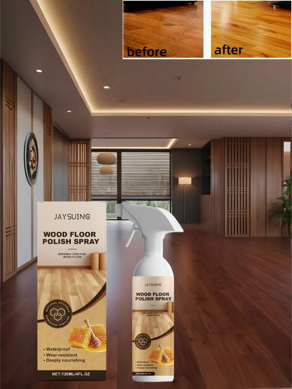 120 ml spray meubelpoets, houtreiniger, houten vloerpoets - voor woonkamer, keuken en houten meubelvloeren