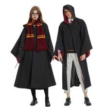 Potter Wizarding Robe Cosplay Costume Harry Halloween Cloak Wizarding Robe Performance Costume Graduation Photo Outfit; College Style Class Uniform For University Students