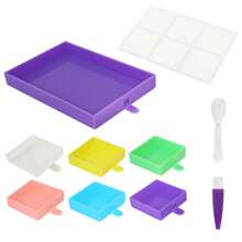 1 set Bandejas de clasificación de cuentas de plástico, bandeja para pintura de diamantes, accesorios de placa de cuentas para pintura de diamantes DIY, herramientas para pintura de diamantes
