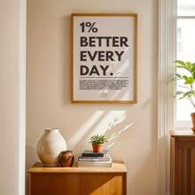 1pc Retro "Better Every Day" Inspirational Quote Poster Perfect For Home Office Classroom Decor No Frame ﻿