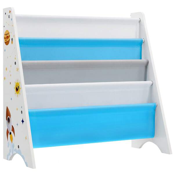 SONGMICS Librería Infantil, Estantería Infantil para Libros, para Habitación, Sala de Juegos, Escuela, 62.5 x 28 x 60 cm, Ahorro de Espacio, Blanco