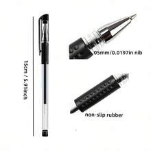 20/PIEZAS Bolígrafo neutro de 0.5, usado para firmas de oficina, bolígrafo de carbón negro para estudiantes, bolígrafos de tinta a base de agua roja y azul, y bolígrafo de tinta.