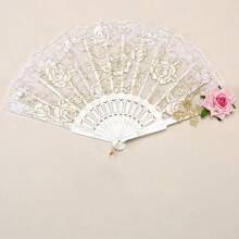 Abanico plegable vintage de rosas de estilo flamenco español - Elegante abanico de mano negro para damas, adecuado para fiestas y bodas, perfecto para decoración de habitaciones