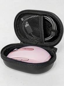 1pc Multifunctional Mouse Storage Bag, Data Cable Organizer Box, Digital Accessories Pouch, Shock-Proof Power Bank Adapter Mouse Protective Sleeve, Wireless Mouse Storage Box Carrying Case - Multicolor - View 3