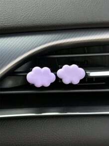2pcs Car Air Outlet White Cloud Decoration With Multiple Colors To Choose From