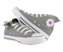 Converse All Star Chuck Taylor Roll Down Hi Unisex Shoes - Grey/Violet/Multi - View 5