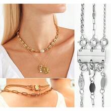 DDG Layering Necklace Clasp,18 K Gold And Silver Separator For Stackable Necklaces Accessories Women/Buckles - 2Pcs 3 Gold + 3 Silver - View 5