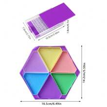 1 set Bandejas de clasificación de cuentas de plástico, bandeja para pintura de diamantes, accesorios de placa de cuentas para pintura de diamantes DIY, herramientas para pintura de diamantes