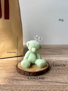 1 pièce Bougie parfumée en forme de nounours ours en peluche avec un cœur de rose. Objet décoratif fait main pour la chambre. Cadeau idéal pour les filles, parfums romantiques pour mariage/fête.