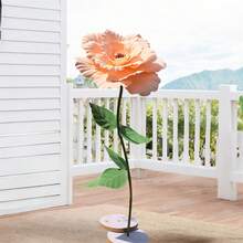 Giant Flowers For Decoration Artificial Peony Flower Head Large Fake Flower For Background Wedding Stage Party Decor - Rượu sâm banh - Xem 2
