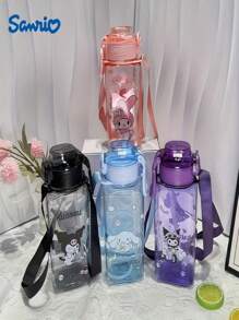 Sanrio قدح قهوة محمول 800 مل/27 أونصة مقاوم للحرارة العالية من مادة البي سي مع رسومات كارتونية جميلة من سانريو (سيناموroll, ميلودي, كورومي) مناسب للاستخدام اليومي والسفر والعمل، هدية عيد ميلاد جيدة