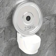 1pc Fashion Metal & Plastic Rectangular Wall Mounted Toilet Shaped Holder, Suitable For Home, Living Room, Bedroom, High-End, Electrical-Free