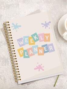 1pc Weekly Agenda Planner – A5 Undated Notebook With Time Slots, Checklist, Mood Journal & Workout Log, 96 Pages,Task Management & Personal Organizer, Office & School Supplies, Back To School - Multicolor - View 12