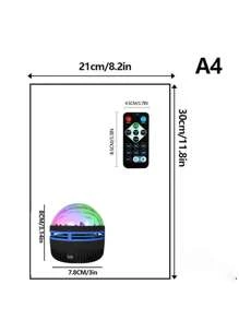Aurora Projector Lamp With 7 Color Patterns And Remote Control – Vibrant Galaxy Effect For Bedroom & Office, USB Powered LED Night Light, Adjustable Brightness, Bedroom Night Light -Dynamic Light Patterns|Remotecontrolled Light, Bedroom Lamps For Nightstand