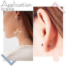 WGRXIRANYKM 20/100 piezas Mariposa de tono dorado y plateado Atrás de pendientes Pasador de oreja Tope Suministros de fabricación de joyas DIY