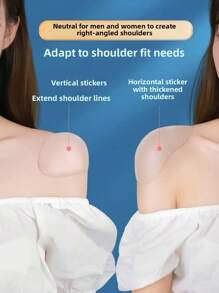 1 Paar Silikon Schulterpolster & Büstenpolster, verdickt & verbreitert, neues Design, waschbar & wiederverwendbar, verbessert Schultern & Büste, korrigiert eckige Schultern, Geheimwaffe für eine gute Figur, unsichtbare rutschfeste Schulterpolster, geeignet für verschiedene Outfits