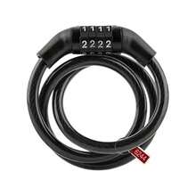 1pc Bicycle Password Lock Steel Cable Lock, Waterproof Anti-Theft Lock With 4-Digit Code, Suitable For Motorcycle, Electric Bike, Circular Lock - Black - View 11