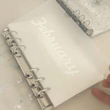 Agenda di budget formato A6 con farfalla/stella, copertina trasparente con 12 tasche di plastica mensili, organizer per contanti/biglietti/carte, forniture scolastiche, articoli per il ritorno a scuola