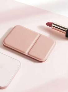 1pc Foldable Mini Makeup Mirror, Portable PU Leather, Women's Makeup Mirror, Daily Use Student Dormitory Desktop Standing Makeup Mirror - Elegant Design Holiday Gift