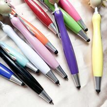 2-In-1 Plush Smiling Face Rainbow Tie Ballpoint Pen, Multi-Color Touch Screen Pen, Suitable For Creative Gifts In Offices And Schools, School Supplies,Back To School