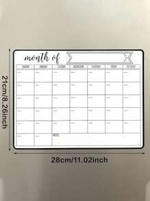 Magnetic Dry Erase Calendar For Refrigerator - Includes 2 Free Markers And 1 Magnetic Whiteboard Eraser, Perfect For Kitchen Organization And Office Use, Refrigerator Accessories,School Supplies,Back To School