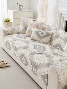 1件装四季通用沙发垫套，加厚保暖绒面沙发垫，现代简约防滑沙发套，防尘可水洗，柔软舒适，不易褪色，宠物友好，适用于L型沙发和1/2/3/4人座沙发，适合卧室、办公室、客厅等场所。