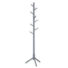 Attaccapanni da Terra, Appendiabiti in Legno a Forma di Albero, 8 Ganci, 3 Altezze, per Vestiti Cappelli Borse, Ingresso Camera da Letto Ufficio, Grigio
