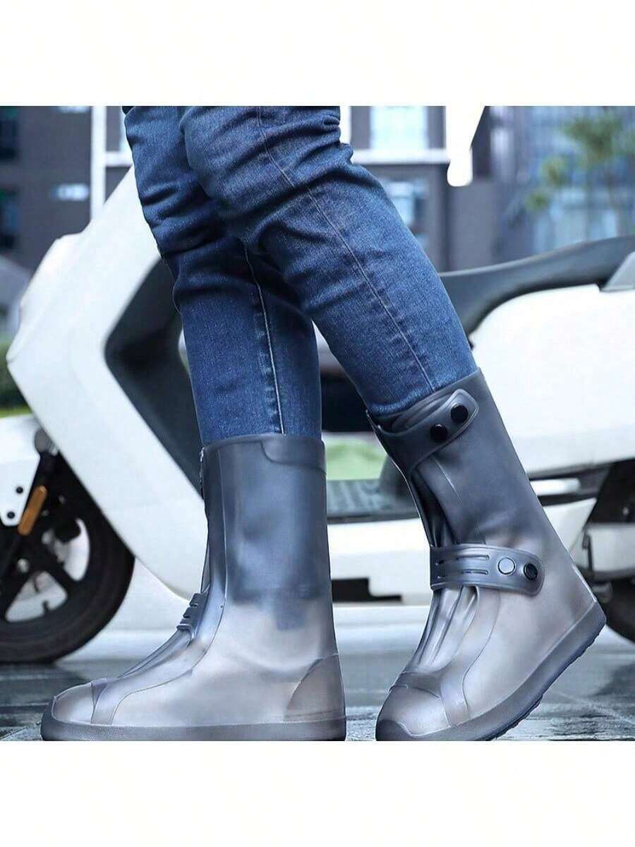 1 双户外乳胶雨靴套,男女通用,轻便柔软舒适,防水防滑,可重复使用雨靴,多种颜色和尺寸可选 - 彩色 - 查看 1