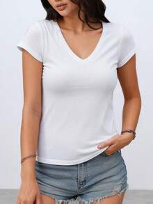 Women's Fashion T-Shirts - Elegant Summer Tees In 2-Pack And 3-Pack Options, Multiple Color Combinations For Stylish Outfits - 黑加米白 - 查看 4