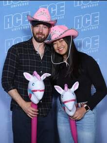 1 pieza Globo inflable con cabeza de caballo de 37 pulgadas, material de PVC, decoración para fiesta con temática del oeste vaquero, regalo de cumpleaños de animales de granja - Rosa - Ver 4