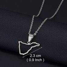 1pc Outline Spain Tenerife,La Gomera,La Palma,Gran Canaria,Fuerteventura,Catalonia,Ibiza,Minorca Map Necklaces Jewelry - Multicolor - View 22