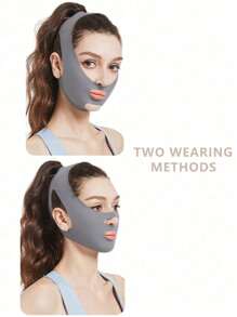 1Pc Women's Gray/Pink/Night Bandage Mask For Everyday Wear. This Seamless V-Shaped Sleep Mask Is Perfect For Use Both While Sleeping And Relaxing At Home. You Can Wear It While Watching TV, Working Out Or Having Fun.