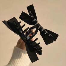 1pc Elegant Satin Bow Hair Claw Claw Clips Hair Clips Hair Jaw Clip Hair Clamps Hair Clutch Hair Catcher Clip, Bow Accessories, School Stuff, College Fall Winter Hair Accessories For Women For Vacation Outfits Woman