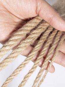 Jute Rope For Decoration, Gift Box Packaging, Wall Photo DIY Weaving Material, Plumbing Decor, Thick Coarse Jute Cord, Abrasion Resistant Lashing Rope - Yellow - View 1