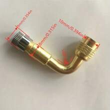 90 Degree Motorcycle Angled Valve Adapter, Copper & Silver Tire Valve Extension Adapter For Trucks, Cars, Motorcycles