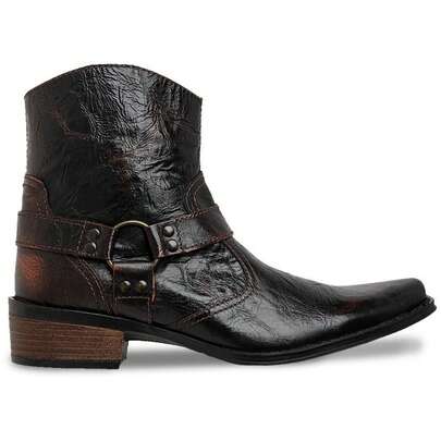  Botines Hombre Urban Cowboy Bota Rodeo Casual Vestir Piel Básico Casual Cowboy Cremallera lateral Fiesta Exterior