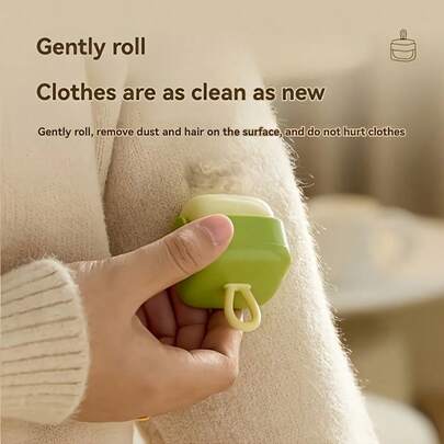 1pc New Portable Roller Pet Hair Remover - Pet Hair Remover, Reusable, Strong Sticky Fabric Shaver With Dust Collector, Suitable For Clothes And Furniture, Pets, Bed Sheet Cleaning, Mini Travel Essential, Must-Have For Pet Lovers