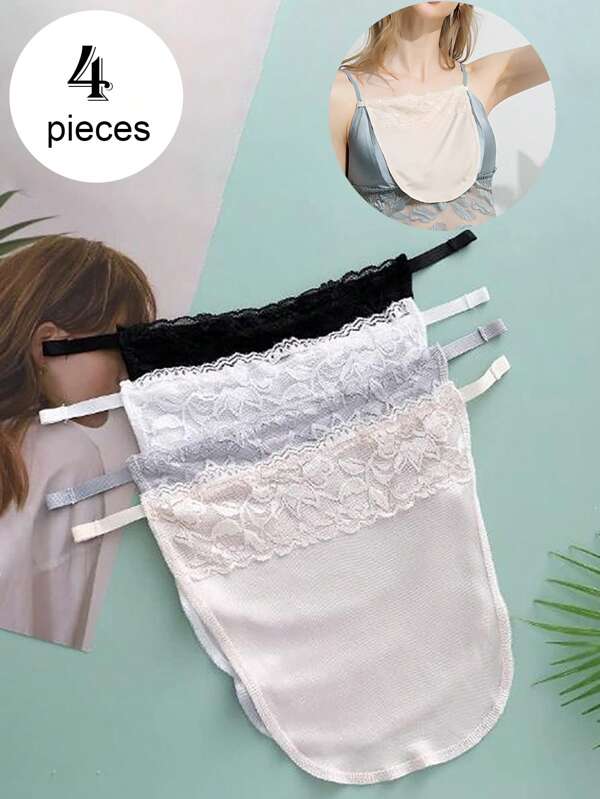 Modal Damen Unterhemd mit Spitzenbesatz, atmungsaktiv, nahtlos, rutschfest, geeignet für Partys, Reisen, Auftritte, tragbares Accessoire