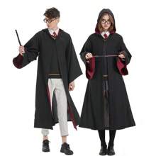 Potter Wizarding Robe Cosplay Costume Harry Halloween Cloak Wizarding Robe Performance Costume Graduation Photo Outfit; College Style Class Uniform For University Students