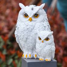 Charming Decor, Hand-Painted Resin Owl Statue - Bird Repellent For Garden, Lawn & Patio Decor Perfect Gift For Owl Enthusiasts