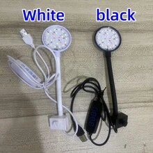 1 pièce Lampe de clip LED USB à haute luminosité réglable sur 3 modes, lumière changeante de couleur blanche, bleue, rouge et verte, pour aquarium, plantes sous-marines, convient pour aquarium rond et carré, alimenté par USB