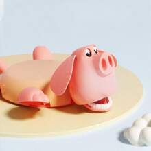 1pc Cute Piggy Coaster With Press-To-Open Mouth & Limbs, Will Laugh Piggy Coaster,Piggy Coaster With Funny Expression When You Put A Glass On His Back, Funny Teacup Holder, Thickened Anti-Slip Heat Insulation, Yellow & White Design, Gag Gifts For Pig Lovers, Desk Piggy Decoration, Desktop Decor,Fun Gift,Perfect For Easter, Thanksgiving, Mother's Day, Father's Day, Or Graduation Gifts, Heat Insulation Pad | Playful Design | Antislip Base