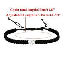 Bracelet tressé 26 lettres, polyvalent et simple, bracelet à breloques en forme de cœur, bracelet initiale homme et femme, bracelet tressé fait main, bijoux à la mode, bracelet couple, bracelet d'amitié, le cadeau d'anniversaire idéal pour la famille et les amis.