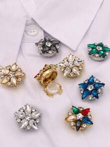 1 Set de Botones Decorativos con Diseño de Estrella, Acentos de Moda para Ropa de Negocios, Casual, Formal, Unisex, Aleación de Zinc, Adecuado para la Escuela en Todas las Estaciones - Botones - Ver 1