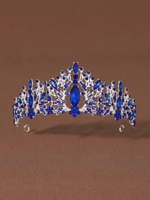 1件经典合金婚礼皇冠，适合女士婚礼、生日派对 - 彩色 - 查看 10