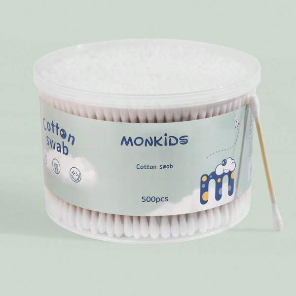 500pcs Double-Ended Cotton Swabs, Disposable Cotton Swabs, Suitable For Various Uses, Including Makeup Cleaning