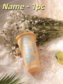 1/5 件，个性化派对冷饮杯，自定义名称和标题，加厚材质，24 盎司大容量，可重复使用，带吸管，适用于婚礼、单身派对、生日派对、户外运动沙滩水瓶以及父亲节礼物、毕业杯、伴娘礼物 - 五彩杯 - 查看 45